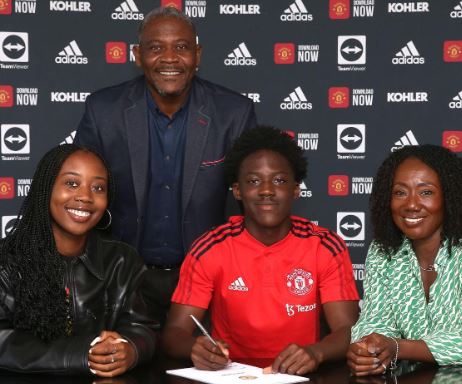 Felix Mainoo with his wife Abena Herold, son Kobbie Mainoo and daughter